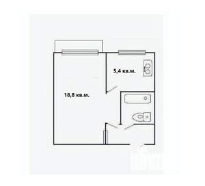 1-к квартира, вторичка, 30м2, 5/5 этаж