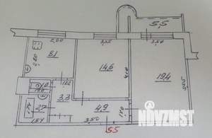 2-к квартира, вторичка, 55м2, 4/9 этаж