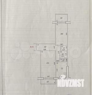 2-к квартира, вторичка, 50м2, 3/10 этаж