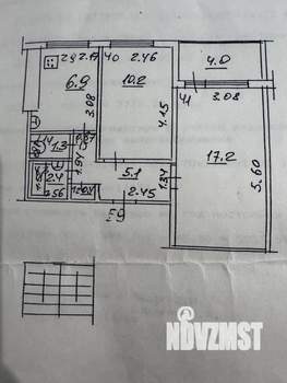 2-к квартира, вторичка, 44м2, 6/9 этаж