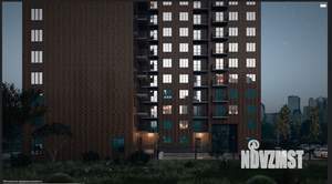 1-к квартира, строящийся дом, 53м2, 2/17 этаж