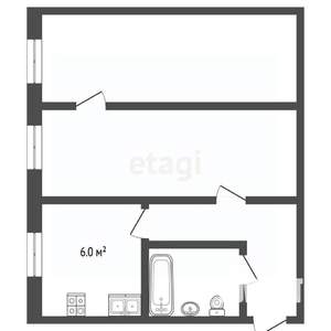 2-к квартира, вторичка, 44м2, 5/5 этаж