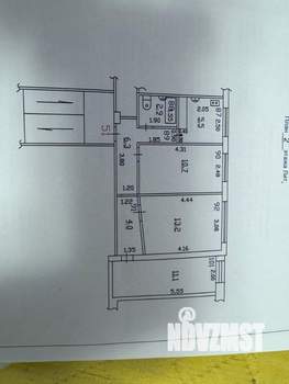 3-к квартира, вторичка, 54м2, 2/5 этаж