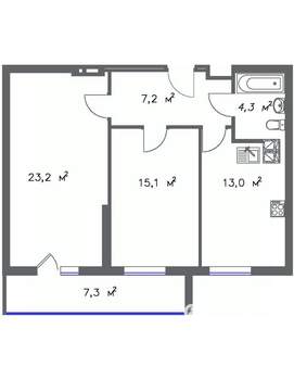 2-к квартира, вторичка, 69м2, 4/20 этаж