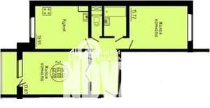 2-к квартира, вторичка, 65м2, 1/3 этаж
