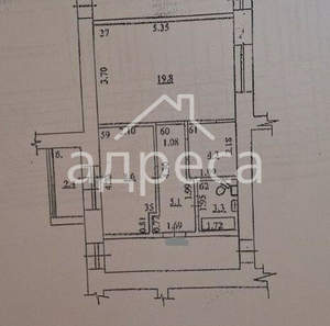 2-к квартира, вторичка, 42м2, 2/9 этаж