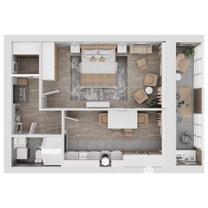 1-к квартира, вторичка, 52м2, 3/8 этаж