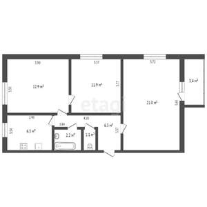 3-к квартира, вторичка, 108м2, 10/10 этаж