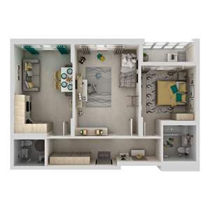 2-к квартира, строящийся дом, 61м2, 24/24 этаж