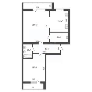 2-к квартира, вторичка, 81м2, 11/11 этаж