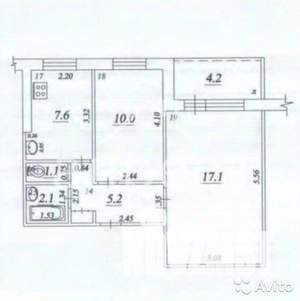 2-к квартира, вторичка, 46м2, 7/9 этаж