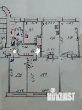 4-к квартира, вторичка, 91м2, 4/4 этаж