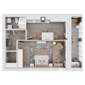 1-к квартира, вторичка, 53м2, 4/8 этаж