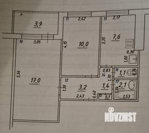 2-к квартира, вторичка, 43м2, 4/9 этаж