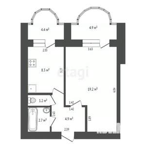 1-к квартира, вторичка, 36м2, 8/10 этаж