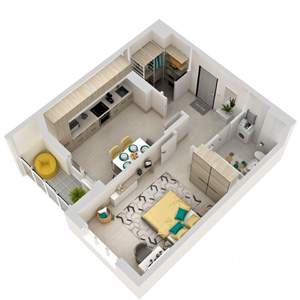 1-к квартира, вторичка, 41м2, 9/24 этаж