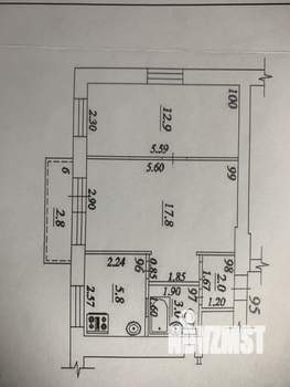 2-к квартира, вторичка, 42м2, 4/5 этаж