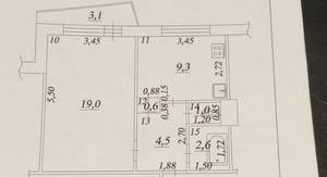 1-к квартира, вторичка, 37м2, 7/9 этаж