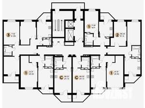 3-к квартира, строящийся дом, 78м2, 4/25 этаж