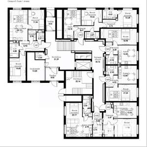 1-к квартира, вторичка, 39м2, 1/8 этаж