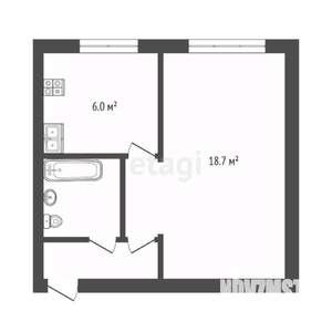 1-к квартира, вторичка, 33м2, 1/5 этаж