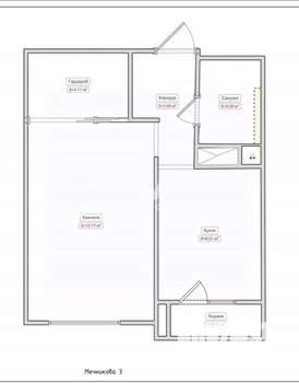 1-к квартира, вторичка, 38м2, 22/22 этаж