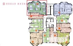3-к квартира, строящийся дом, 87м2, 8/23 этаж