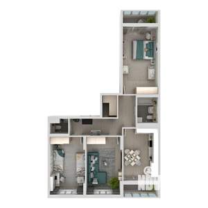 3-к квартира, вторичка, 80м2, 23/24 этаж