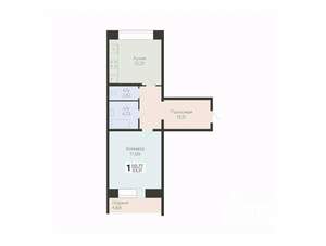 1-к квартира, вторичка, 53м2, 8/12 этаж