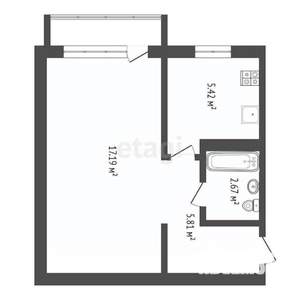1-к квартира, вторичка, 31м2, 4/5 этаж