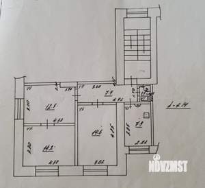 3-к квартира, вторичка, 57м2, 2/3 этаж