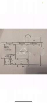 2-к квартира, вторичка, 54м2, 2/9 этаж
