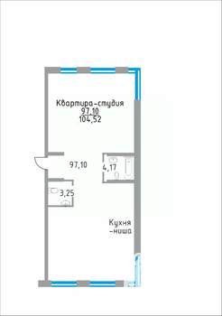 4-к квартира, строящийся дом, 105м2, 8/19 этаж