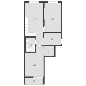 2-к квартира, вторичка, 69м2, 7/24 этаж