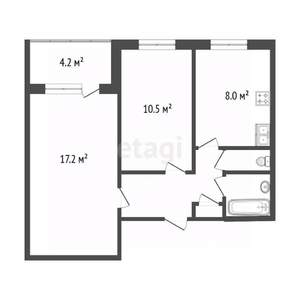 2-к квартира, вторичка, 44м2, 9/9 этаж