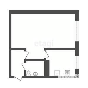 1-к квартира, вторичка, 31м2, 1/5 этаж