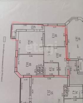 2-к квартира, вторичка, 51м2, 21/25 этаж