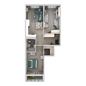2-к квартира, вторичка, 69м2, 7/24 этаж
