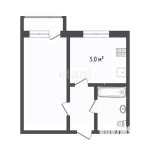 1-к квартира, вторичка, 22м2, 6/9 этаж