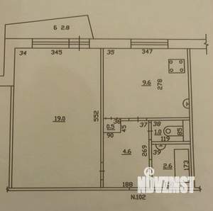 1-к квартира, вторичка, 38м2, 8/9 этаж