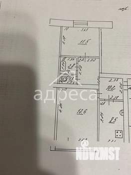 2-к квартира, вторичка, 54м2, 3/5 этаж