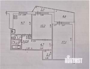 2-к квартира, вторичка, 55м2, 5/5 этаж