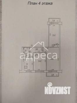 3-к квартира, вторичка, 59м2, 4/9 этаж