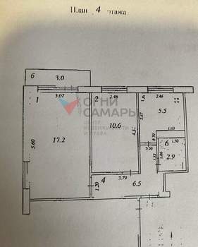 2-к квартира, вторичка, 44м2, 4/5 этаж