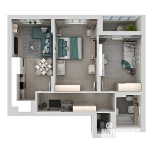 2-к квартира, вторичка, 62м2, 6/24 этаж