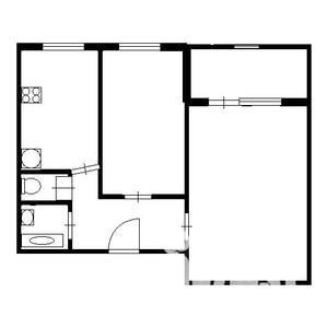 2-к квартира, вторичка, 43м2, 2/9 этаж