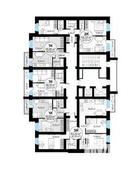 2-к квартира, вторичка, 60м2, 4/18 этаж