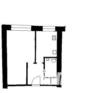 1-к квартира, вторичка, 33м2, 1/9 этаж