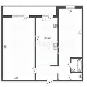 2-к квартира, вторичка, 50м2, 7/9 этаж