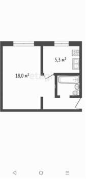 1-к квартира, вторичка, 30м2, 3/5 этаж